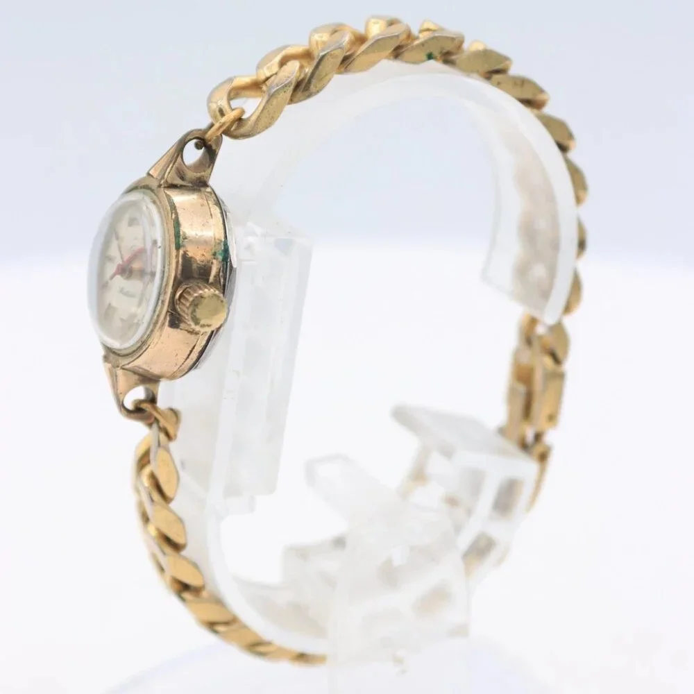 Vintage Wittnauer Geneve Cocktail Ladies Automatic Wristwatch 7550 Gold Tone